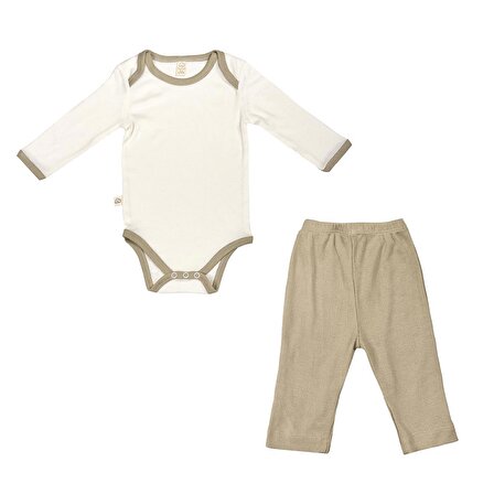 Ice Cream Organik Bodysuit Pantolon Takımı - 2 Parça | Bebek Pantolon ve Zıbın Body Seti