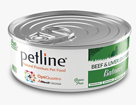 Petline S. P.  Yetişkin Kedi Konservesi Balance Biftekli Ve Ciğerli Pate 80 Gr