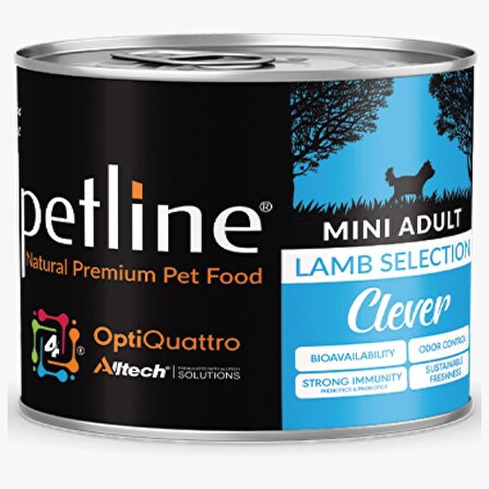 Petline S. P. Mini Irk Yetişkin Köpek Konservesi Kuzu etli Jelly 200 Gr (Clever)