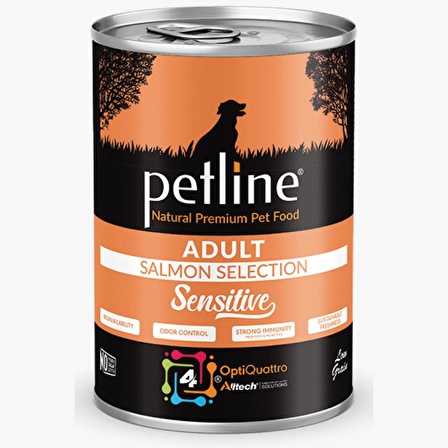 Petline S. P. Yetişkin Köpek Konservesi Somonlu Pate 400 Gr (Sensitive)