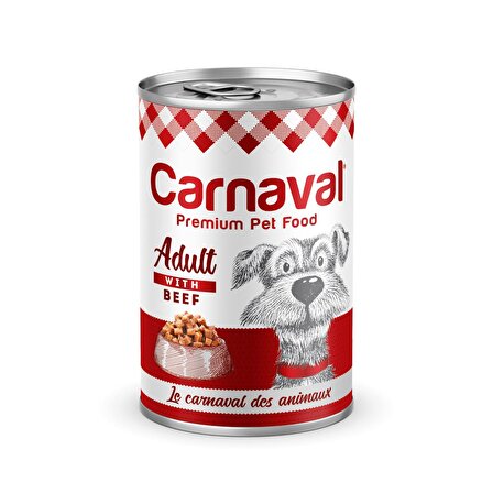 Carnaval Premium Yetişkin Köpek Konservesi Biftekli 400 Gr