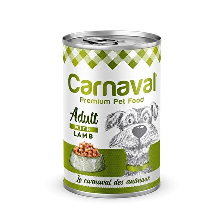 Carnaval Premium Yetişkin Köpek Konservesi Kuzu Etli 400 Gr