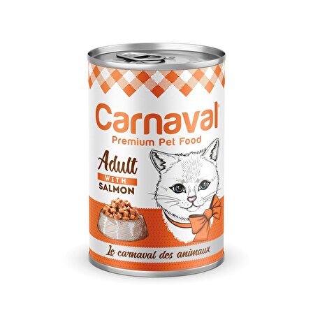 Carnaval Premium Yetişkin Kedi Konservesi Somon Balıklı 400 Gr