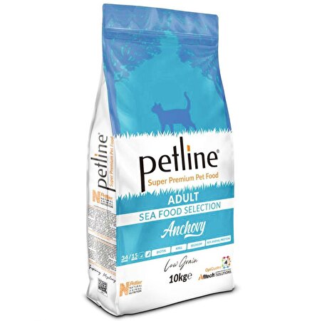Petline Sea Food Selection Anchovy Hamsili Düşük Tahıllı Yetişkin Kedi Maması 10 Kg