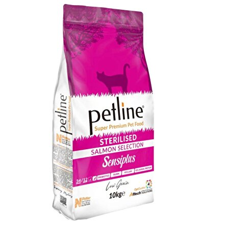 Petline Sensiplus Salmon Selection Somonlu Düşük Tahıllı Kısırlaştırılmış Kedi Maması 10 Kg