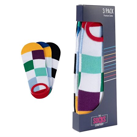 The Socks Company 3 Çift Desenli Erkek Babet Çorap