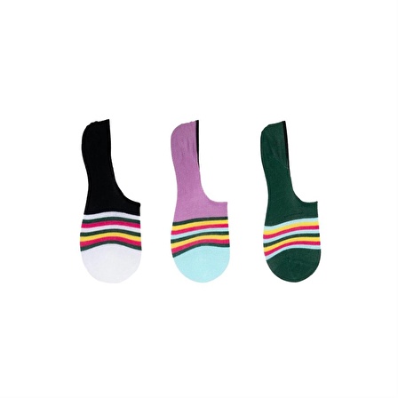 The Socks Company 3 Çift Desenli Kadın Babet Çorap