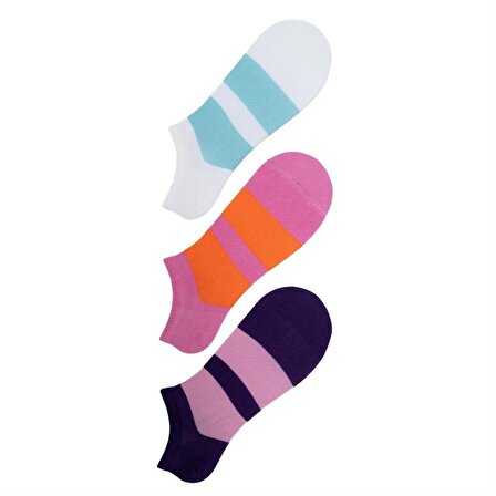 The Socks Company 3 Çift Desenli Kadın Babet Çorap