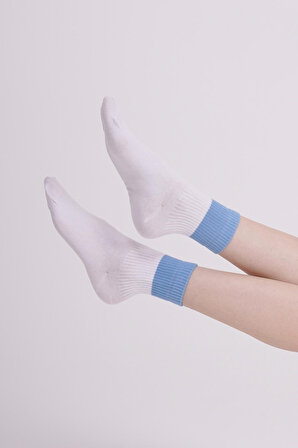 The Socks 3 Çift Pamuk Kadın Tenis Çorap (978P) BEYAZ Kadın Çorap