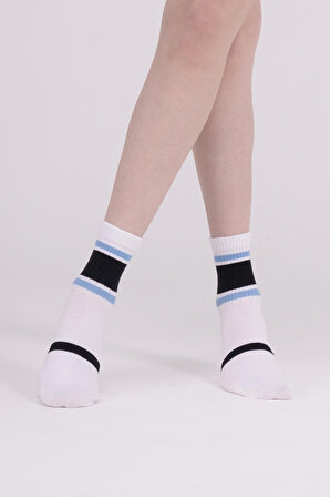 The Socks 3 Çift Pamuk Kadın Tenis Çorap (981P) BEYAZ Kadın Çorap