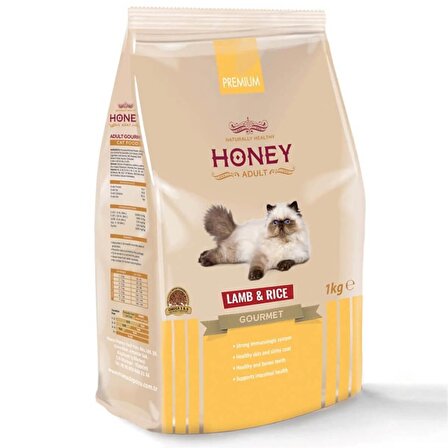 Honey Premium Kuzu Etli Pirinçli Yetişkin Kedi Maması 15 Kg
