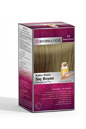 BioBellinda Kalıcı Krem Saç Boyası 7.0 Zeytuni Kumral 50 Ml