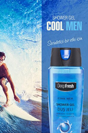 Deep Fresh Cool Men Canlandırıcı Tüm Ciltler İçin Kalıcı Kokulu Duş Jeli 500 ml