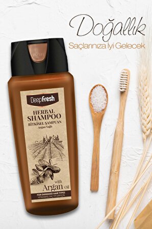 Deep Fresh Yıpranmış Saçlar İçin Onarıcı Argan Yağlı Şampuan 500 ml