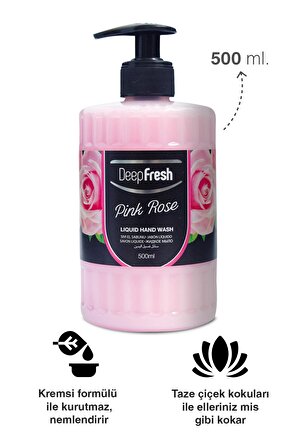 Deep Fresh Romance Sıvı Sabun Pembe Gül 500 ml