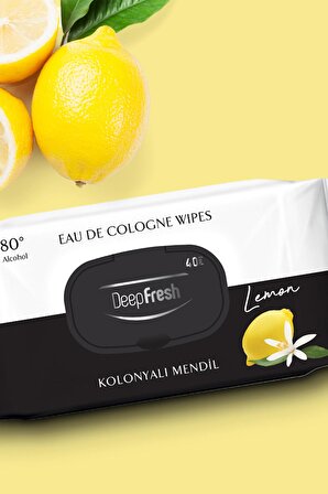 Deep Fresh Limon Kolonyalı 40 Yaprak 1 Paket Islak Mendil