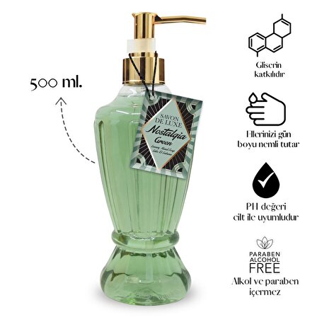 Savon De Luxe Nostalgia Green Luxury Sıvı Sabun 500 ml