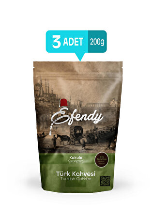 EFENDY Geleneksel Kakuleli Türk Kahvesi 100G x 3 adet