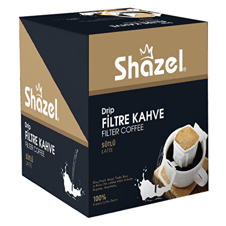SHAZEL Drip Filtre Kahve Latte 15G x 12 Adet