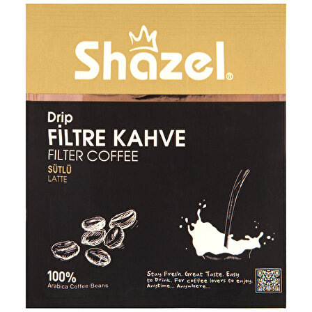 Shazel Drip Filtre Kahve Latte14g x 24 Adet