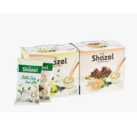 SHAZEL Chai Tea Latte Sade ve Baharatlı 12li x 2 Adet