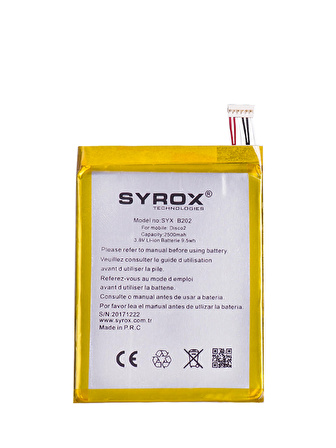 Syrox General Mobile Discovery 2 Batarya 2500 mAh B202