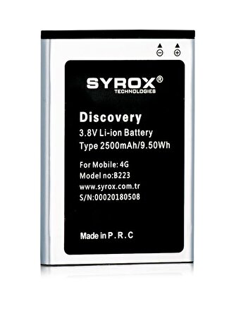 Syrox General Mobile One 4G Batarya 2500 mAh B223
