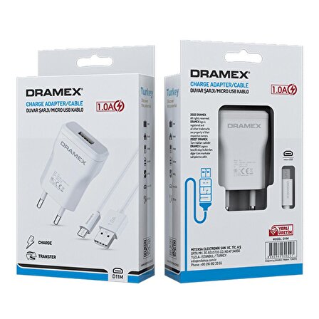 Dramex D11m Micro USB Hızlı Şarj Aleti Beyaz