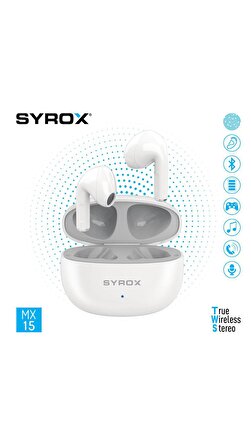 Syrox MX15 TWS Bluetooth Kulaklık BT 5.3
