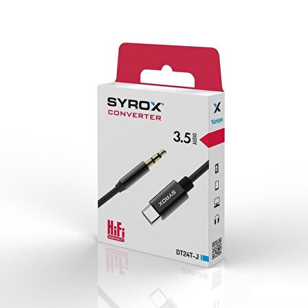 Syrox Type-C / 3.5 MM Aux Kablosu Dönüştürücü