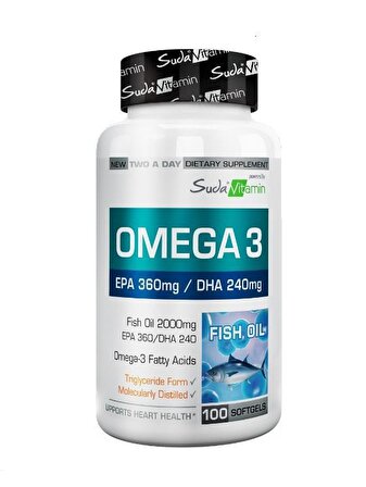 Suda Vitamin Omega 3 2000 mg 100 Yumuşak Jel Kapsül