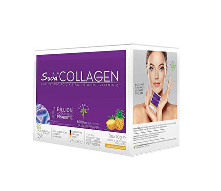 Suda Collagen + Probiyotik Ananas Aromalı 30 x 10 gr