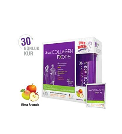 Suda Collagen Fxone Elma Aromalı 30 X 13 Gr - Toz Saşe