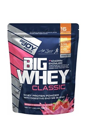 Bigjoy Sports Doypack BIGWHEY Whey Protein 488gr çilek