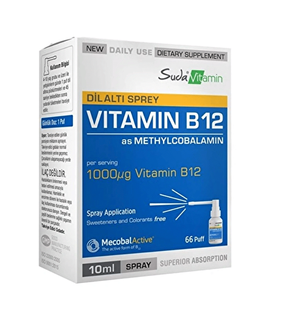 Suda Vitamin Vitamin B12 Dil Altı Spreyi 10 ml