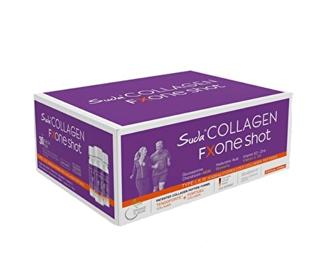 Suda Collagen Fxone Shot Portakal Aromalı Kolajen 30 x 60 ml - Sıvı Kür