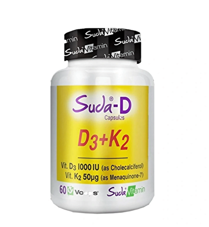 Suda Vitamin Suda-D D3+K2 Takviye Edici Gıda 60 Kapsül
