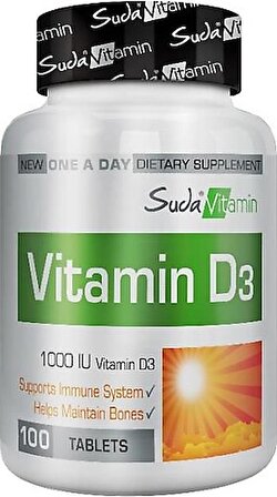 Suda D Vitamin D3 1000 IU 100 Tablet