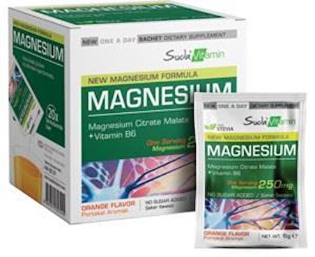 Suda Vitamin Magnezyum Orange Takviye Edici Gıda 6 gr x 20 Saşe