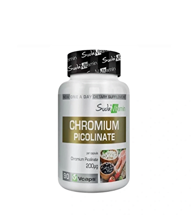 Suda Vitamin Chromium Picolinate Takviye Edici Gıda 90 Kapsül