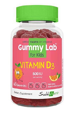 Suda Vitamin Gummy Lab Vitamin D3 Çocuklar Icin 60 Gummies