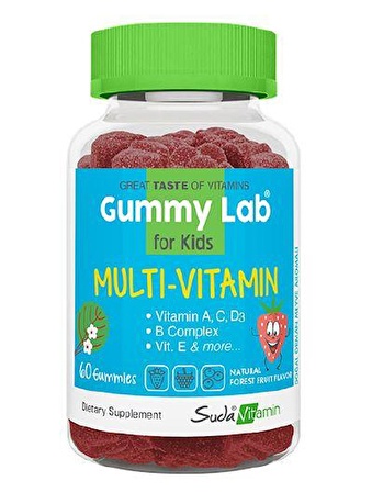 Suda Vitamin Gummy Lab Multi Vitamin Çocuklar Icin 60 Gummies