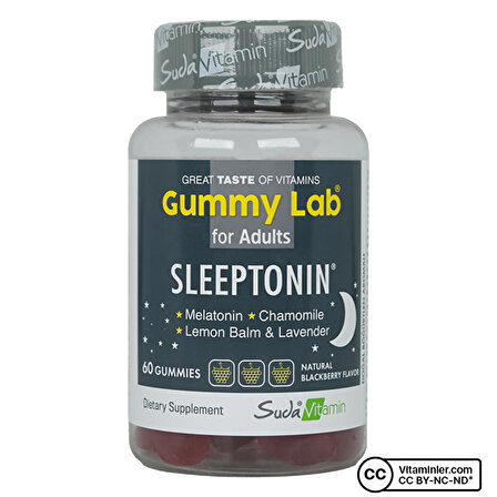Suda Gummy Lab Sleeptonin 3 Mg 60 Çiğnenebilir Form  - BÖĞÜRTLEN