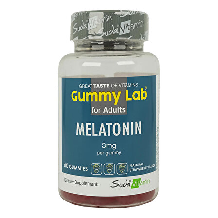 Suda Gummy Lab Melatonin 3 Mg 60 Çiğnenebilir Form - ÇİLEK