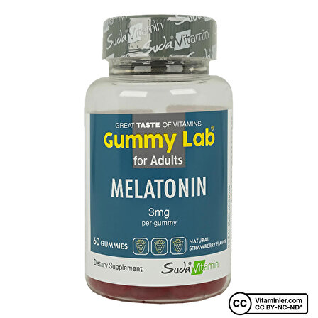 Suda Gummy Lab Melatonin 3 Mg 60 Çiğnenebilir Form - ÇİLEK