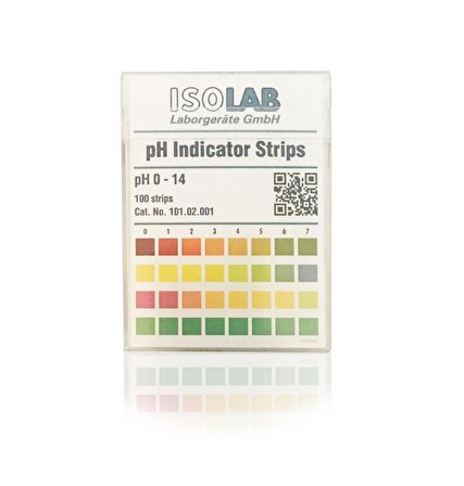 ISOLAB Ph Test Kağıdı 0-14PH 100ad.