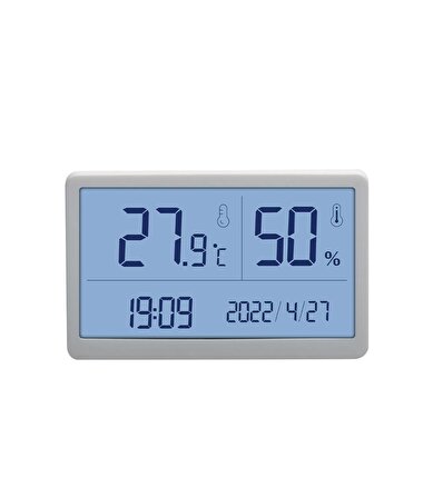 BENETECH GM1371 Işıklı Saatli Nem Ölçer Termometre
