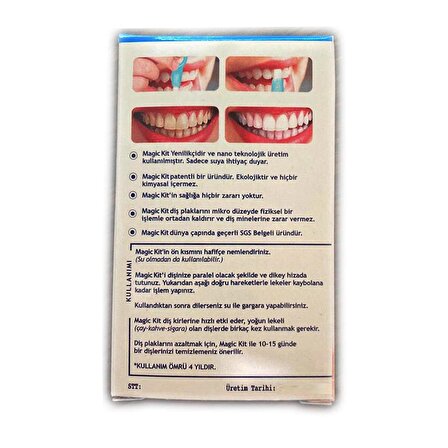Magic Kit Diş Lekesi Temizleyici Diş Beyazlatıcı +5 Yedek Silgi