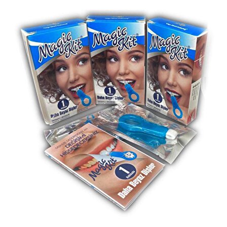 Magic Kit Diş Lekesi Temizleyici Diş Beyazlatıcı +5 Yedek Silgi X 3 Adet