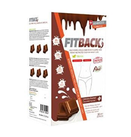 Fitback Çikolatalı Kalorisi Azaltılmış Gıda 27gr 30 lu Paket